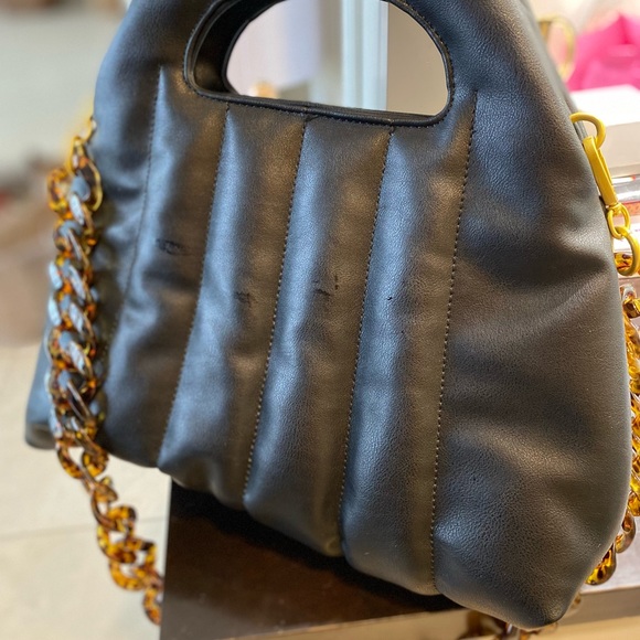 Limited edition Fawn Design quilted handbag with tortoise shell chain. - Picture 5 of 8